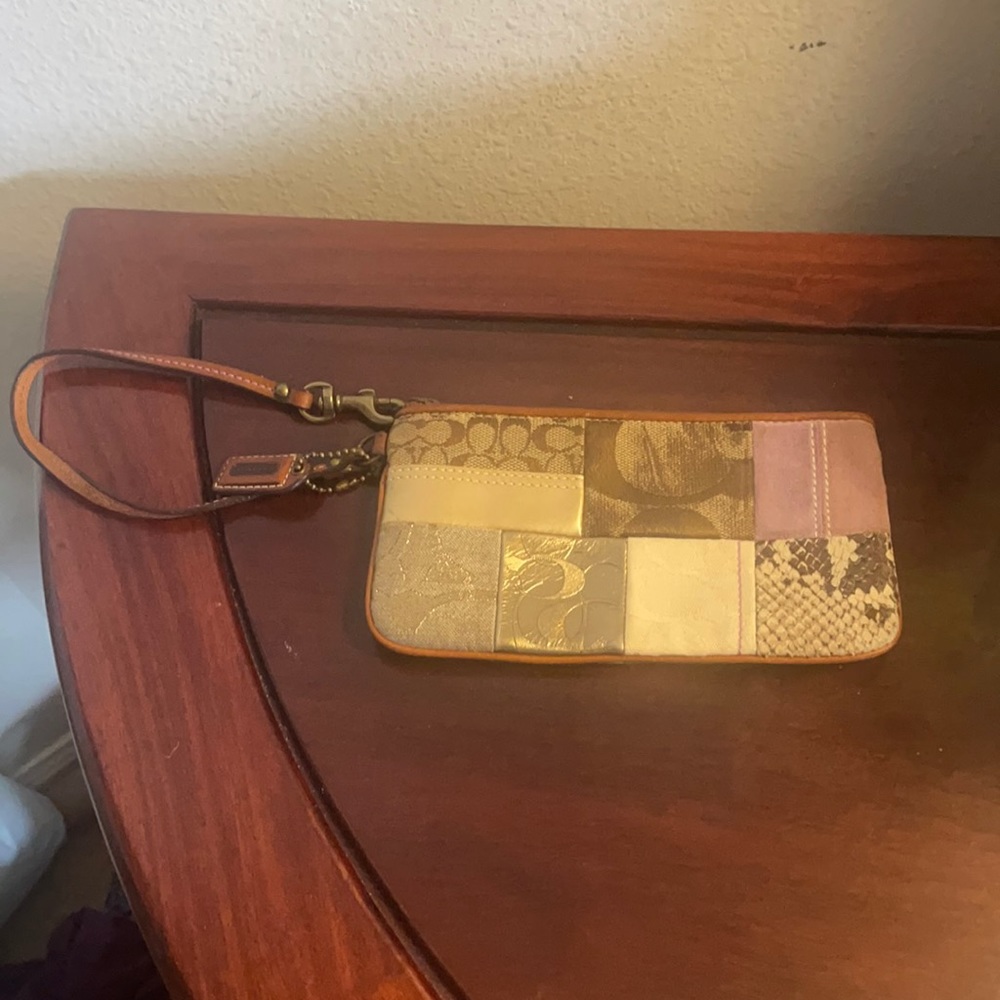 Coach multi patch Wristlet